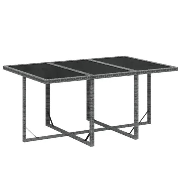 7-osaline hall aiamööbli komplekt patjadega, polürotang, laud 163 x 107 cm – 7