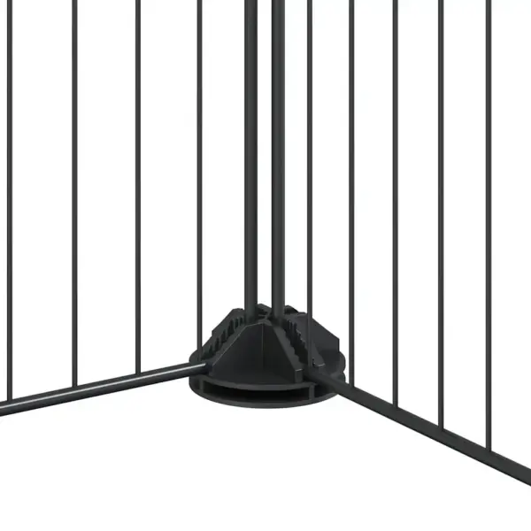 8-paneeliga lemmikloomapuur uksega, must pulbervärvitud teras, paneel 35 x 35 cm – 7