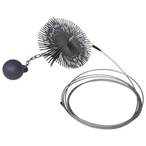 Ümmargune korstnapuhastushari kettpalliga, 20 cm, 15 m traadiga