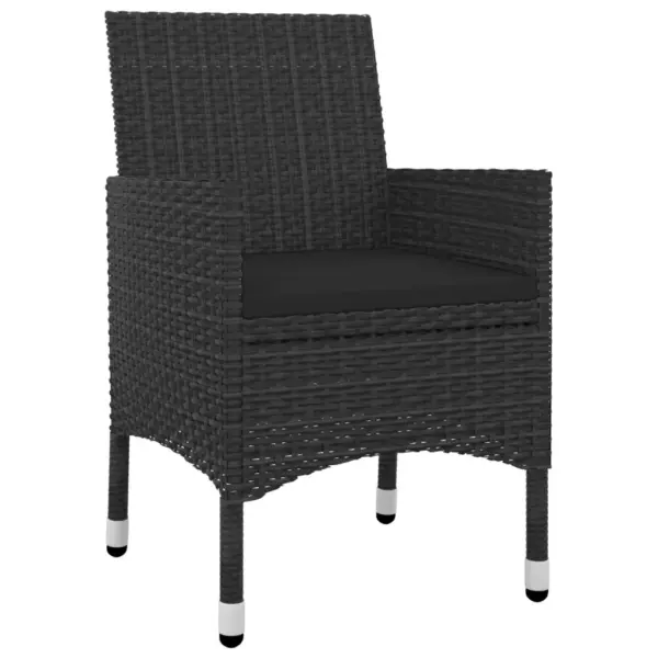 9-osaline must aiamööbli komplekt patjadega, polürotang ja klaas, laud 200 x 100 cm – 3