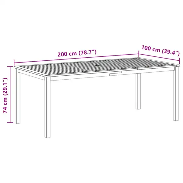 9-osaline aiamööbli komplekt akaatsiapuidust lauaga, pruun – 11