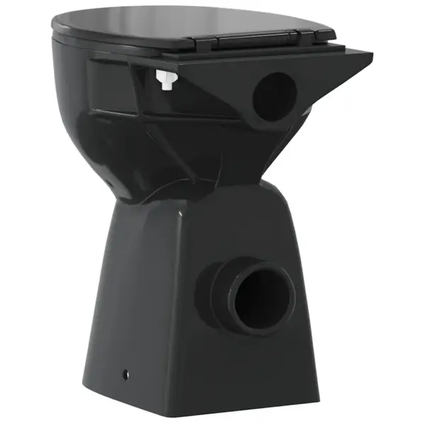 Ääristeta kõrgendatud WC-pott pehme sulgumisega, must keraamika, 50,5 x 36,5 x 50 cm – 6