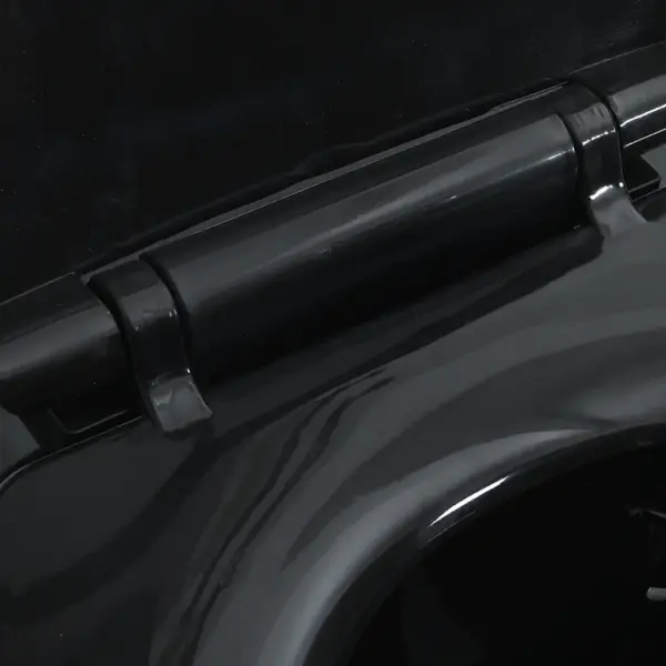 Ääristeta kõrgendatud WC-pott pehme sulgumisega, must keraamika, 50,5 x 36,5 x 50 cm – 10