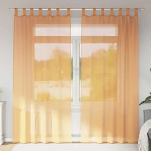 Aasadega voile kardinad, oranž, 2 tk, 140 x 245 cm