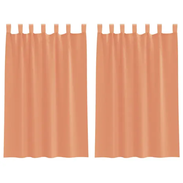 Aasadega voile-kardinad, 2 tk, terrakota, 140 x 175 cm – 2
