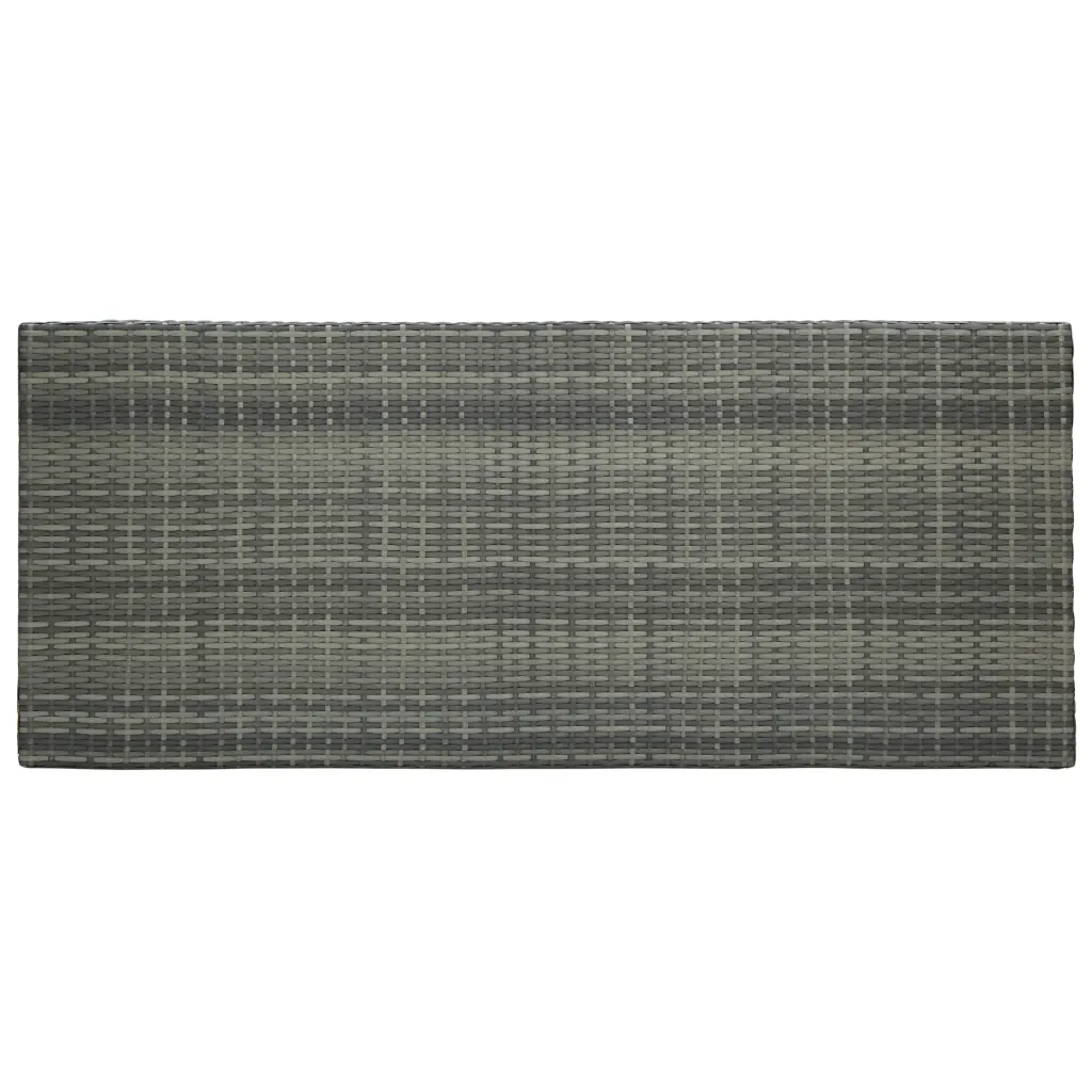 9-osaline aiamööbli baarikomplekt polürotangist, hall, antratsiithallide patjadega, laud 140,5 x 60,5 cm