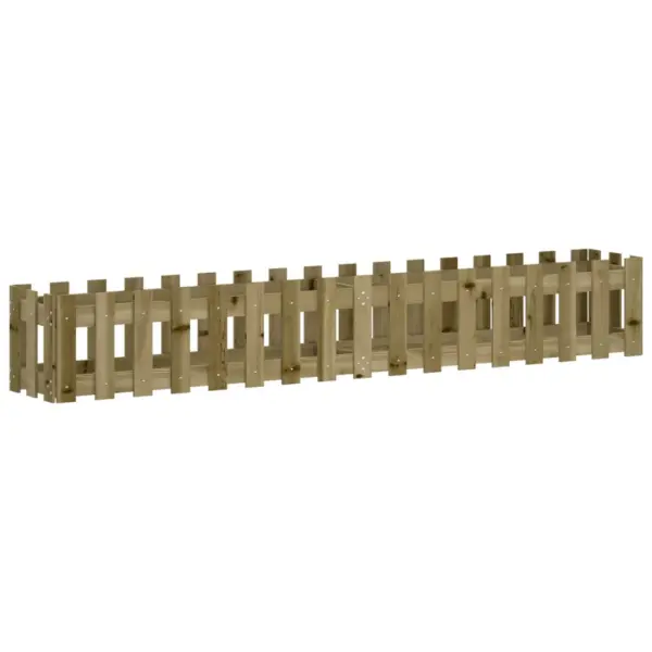 Aia disainiga kõrgendatud taimelava, survetöötlusega pruun männipuit, 200 x 30 x 30 cm – 2