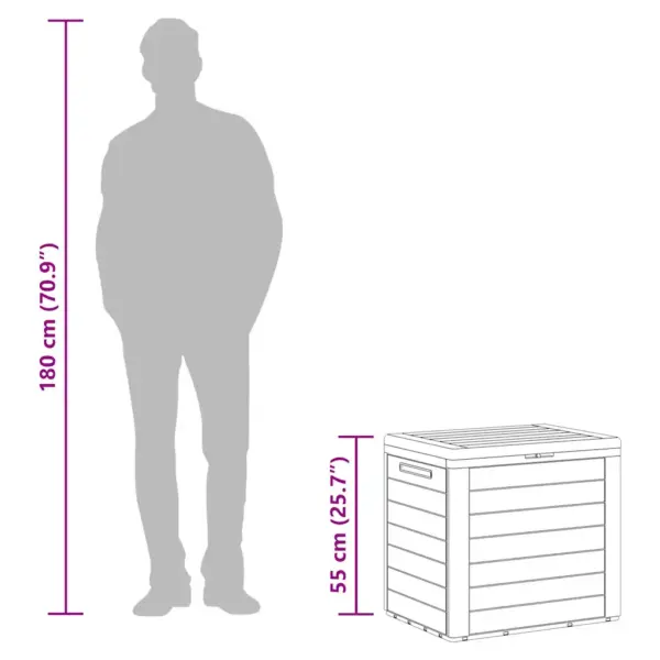 Aia hoiukast lukustatava kaanega, antratsiithall polüpropüleen, 140 l, 58,5 x 46 x 55 cm – 11
