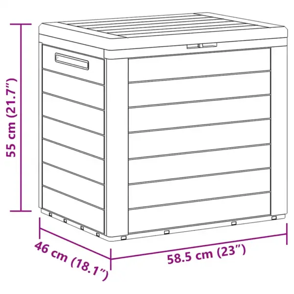Aia hoiukast lukustatava kaanega, antratsiithall polüpropüleen, 140 l, 58,5 x 46 x 55 cm – 10