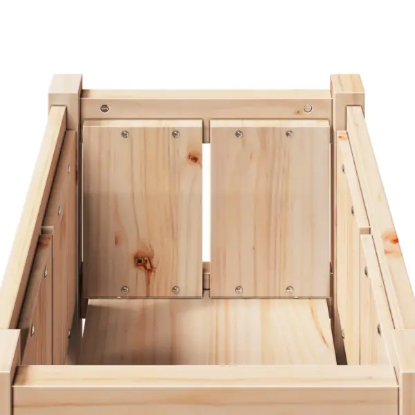 Aia istutuskast jalgadel, täismännipuit, looduslik, 40 x 40 x 70 cm – 5