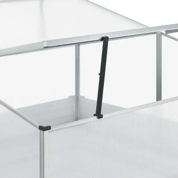 Aia istutuskast kasvuhoonega, helepruun tsingitud teras, 100 x 100 x 77 cm – 11