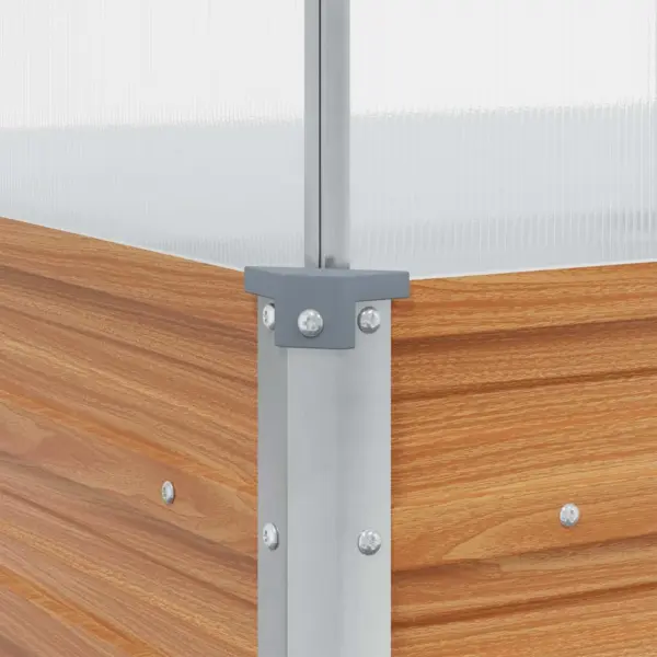 Aia istutuskast kasvuhoonega, helepruun tsingitud teras, 100 x 100 x 77 cm – 9