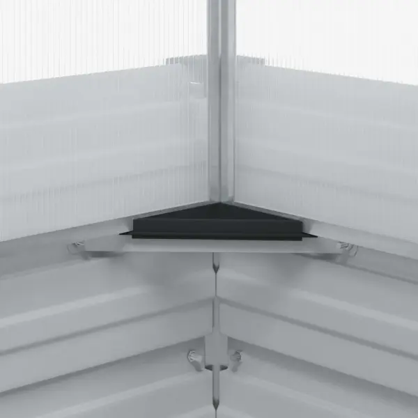 Aia istutuskast kasvuhoonega, helepruun tsingitud teras, 100 x 100 x 77 cm – 10