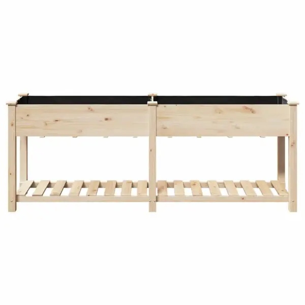 Aia istutuskast riiuliga, beež kuusepuit, 203 x 53 x 76,5 cm – 5