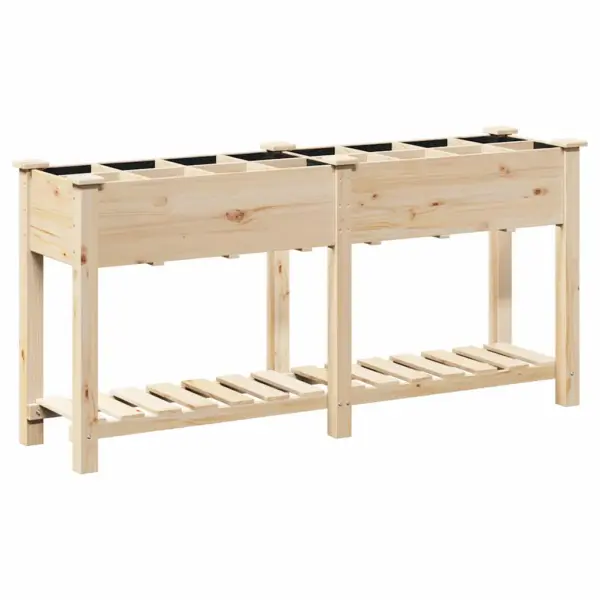 Aia istutuskast riiuliga, beež kuusepuit, 161,5 x 45 x 76,5 cm – 7