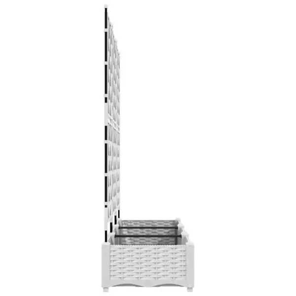 Aia istutuskast trellisega, 3 tk, valge teras, 120 x 40 x 125,5 cm – 5