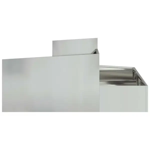 Hõbedane aia istutuskast tsingitud terasest, 100 x 100 x 50 cm – 6