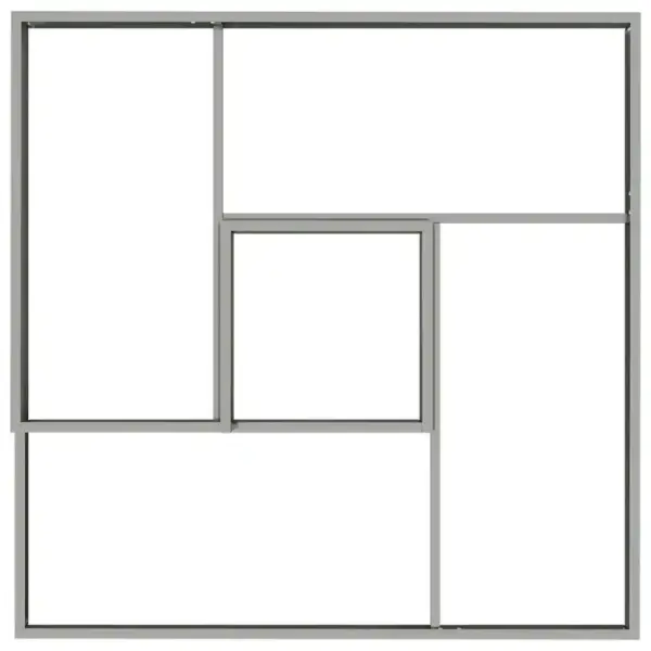 Hõbedane aia istutuskast tsingitud terasest, 100 x 100 x 50 cm – 8