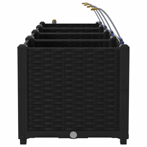 Aia istutuskastid kastmissüsteemiga, 4 tk, must teras, 160 x 40 x 37,5 cm – 7