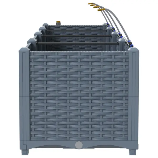 Aia istutuskastid kastmissüsteemiga, 4 tk, helehall teras, 160 x 40 x 37,5 cm – 7