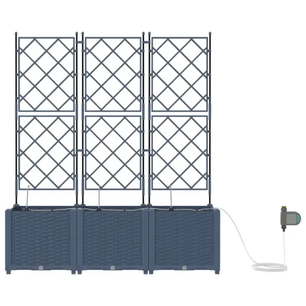 Aia istutuskastid ronitaimedele trellisega, 5 tk, hall teras, 120 x 120 x 125,5 cm – 2