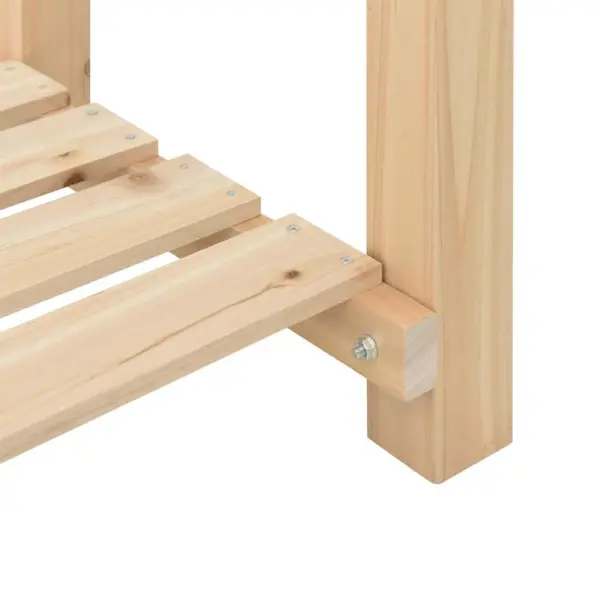 Aia istutusnõu riiuliga, beež tugevast kuusepuidust, 45 x 45 x 76,5 cm – 9