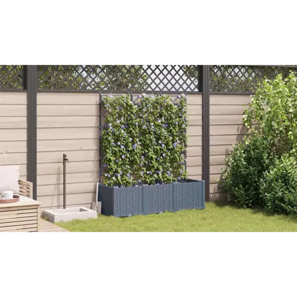 Aia istutuspotid trelliseintega, helehall teras, 3 tk, 120 x 40 x 143 cm – 4