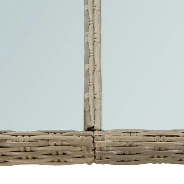 Pruun klaasplaadiga aiasöögilaud polürotangist, 200 x 100 x 74 cm – 5