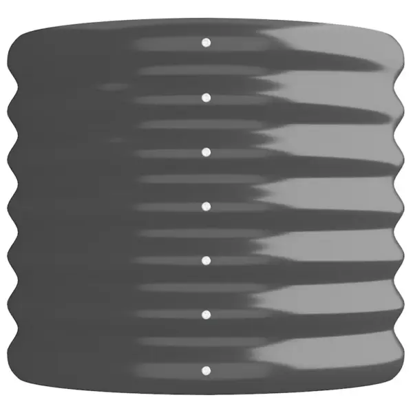 Ovaalne aia taimekast galvaniseeritud terasest, antratsiithall, 114 x 40 x 36 cm – 4