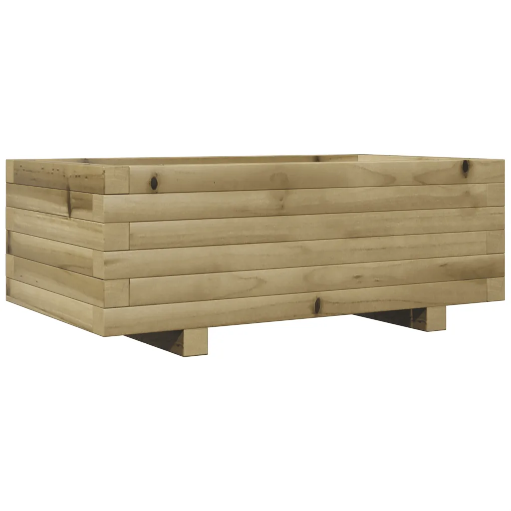 Pruun aia taimekast survetöötlusega immutatud männipuidust, 70 x 40 x 26,5 cm