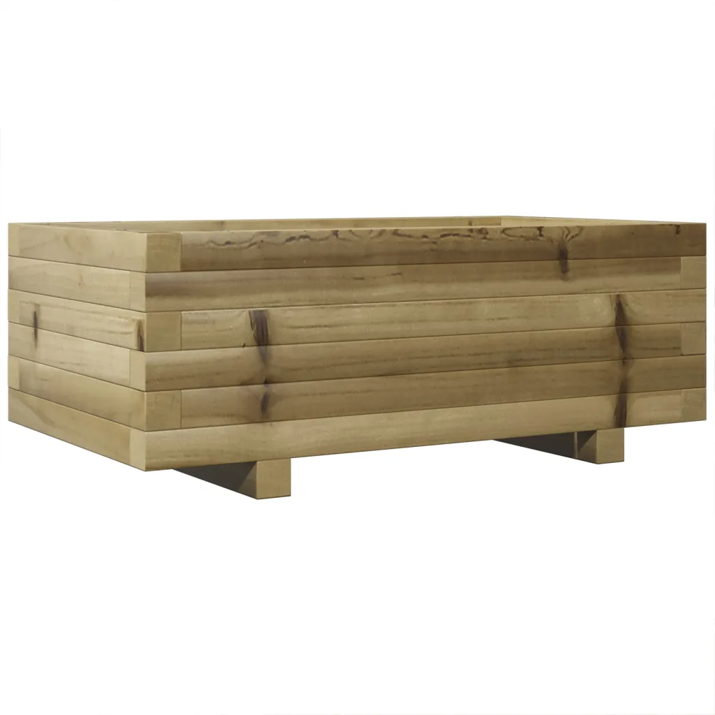 Pruun aia taimekast survetöötlusega immutatud männipuidust, 70 x 40 x 26,5 cm