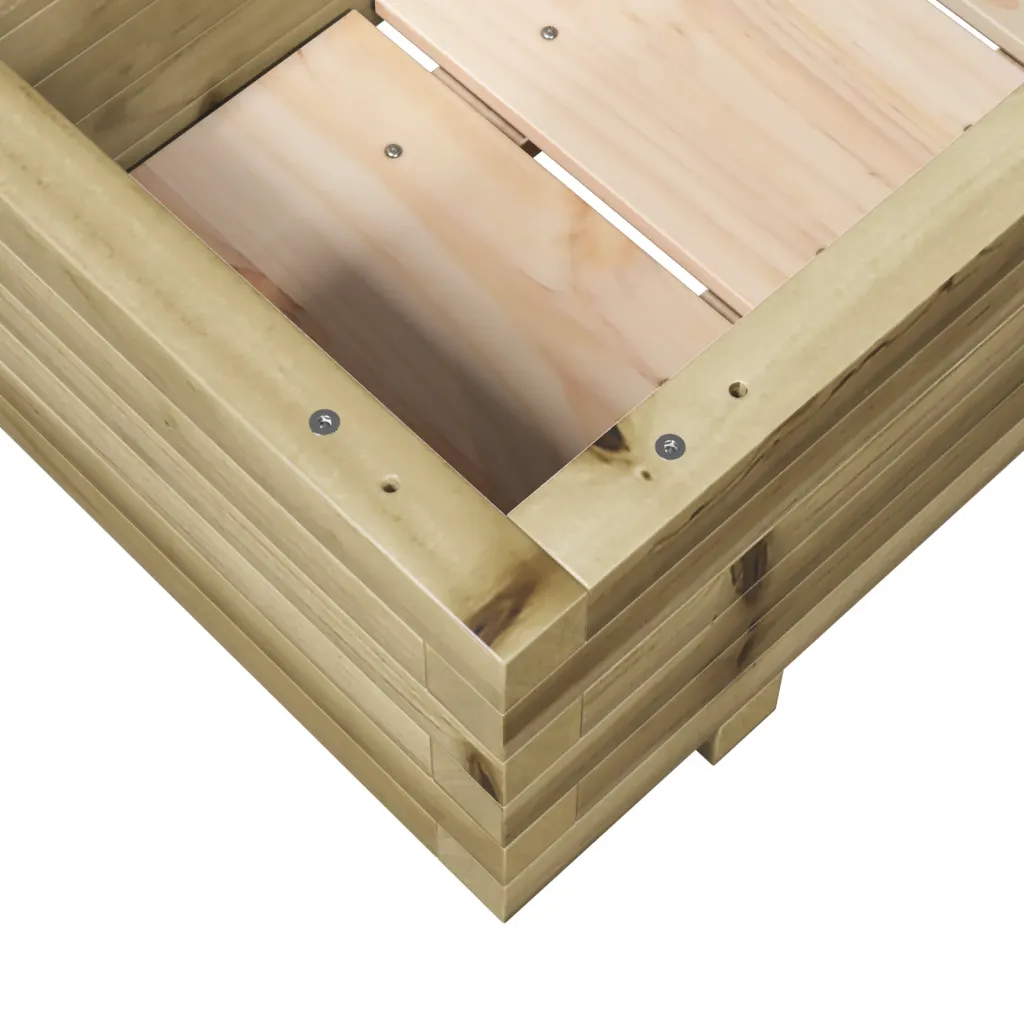 Pruun aia taimekast survetöötlusega immutatud männipuidust, 70 x 40 x 26,5 cm