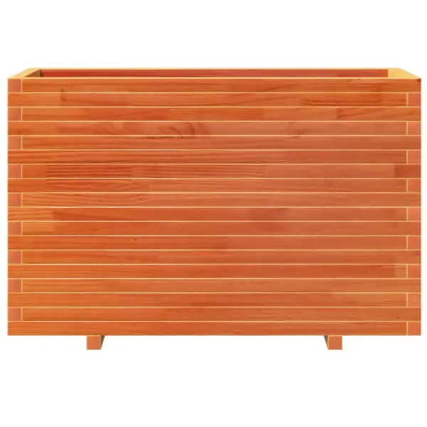 Aia taimekast männipuidust, vahapruun, 110 x 40 x 72,5 cm – 5