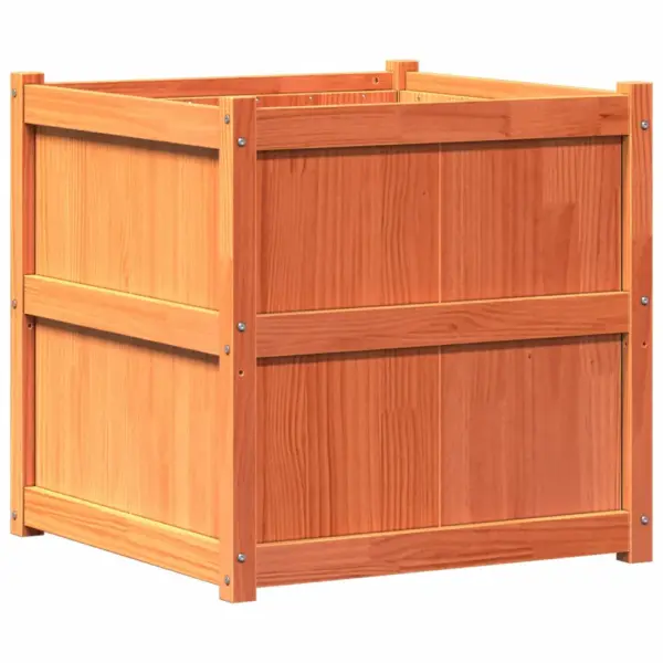 Aia taimekast, vahapruun, männipuidust, 70 x 70 x 70 cm – 2