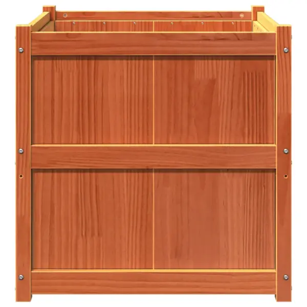 Aia taimekast, vahapruun, männipuidust, 70 x 70 x 70 cm – 5