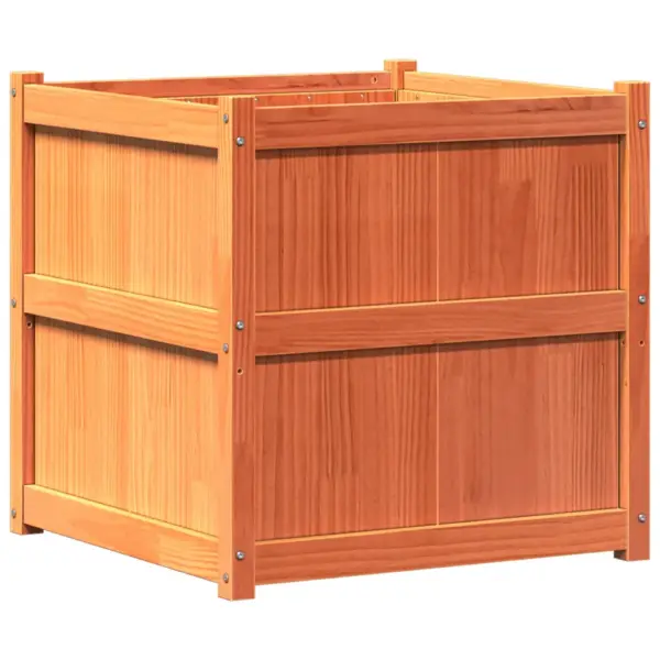 Aia taimekast, vahapruun, männipuidust, 70 x 70 x 70 cm – 6