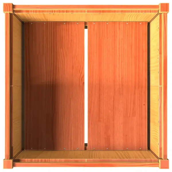 Aia taimekast, vahapruun, männipuidust, 70 x 70 x 70 cm – 7