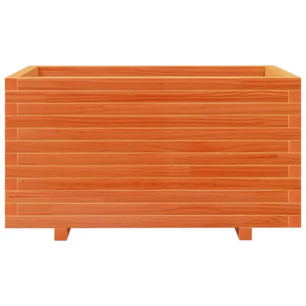 Aia taimekast naturaalset männipuidust, vahapruun, 90 x 60 x 49,5 cm - 5