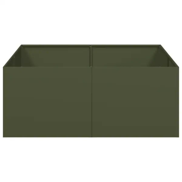Aia taimekast avatud põhjaga, oliiviroheline külmvaltsitud teras, 100 x 100 x 40 cm – 4