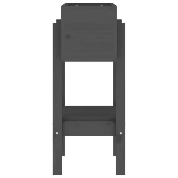 Aia taimekast alumise riiuliga, hall männipuidust, 62 x 30 x 69 cm – 5