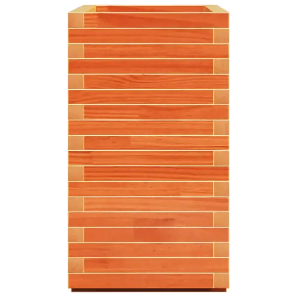 Aia taimekast täismännipuidust, vahapruun, 70 x 40 x 72 cm – 6