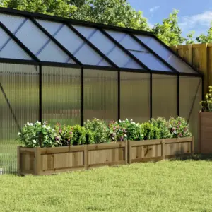 Aia taimekastid 2 tk, survetöötlusega immutatud männipuit, pruun, 150 x 31 x 31 cm