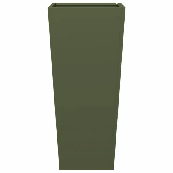 Aia taimekastid põhjaga, 2 tk, oliiviroheline külmvaltsitud teras, 35 x 35 x 75 cm – 7