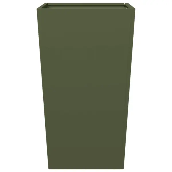 Aia taimekastid põhjaga, 2 tk, oliiviroheline külmvaltsitud teras, 45 x 45 x 75 cm – 6