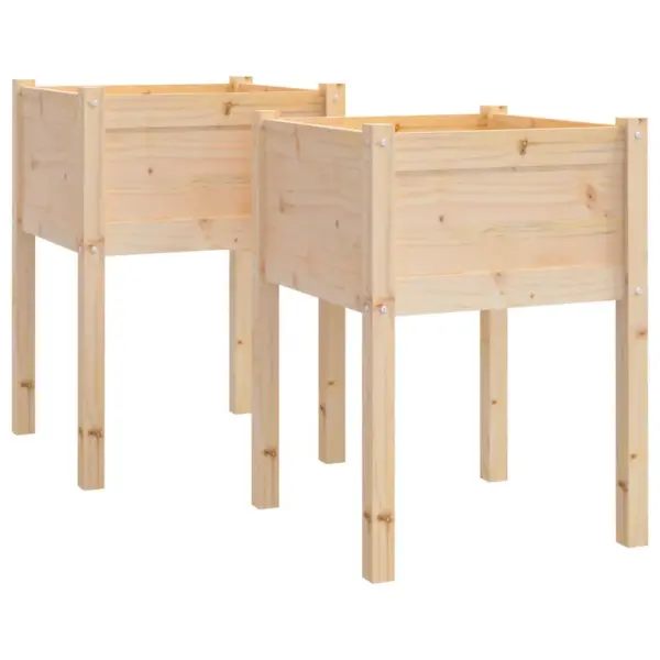 Aia taimekastid, 2 tk, töötlemata männipuit, 50 x 50 x 70 cm – 2
