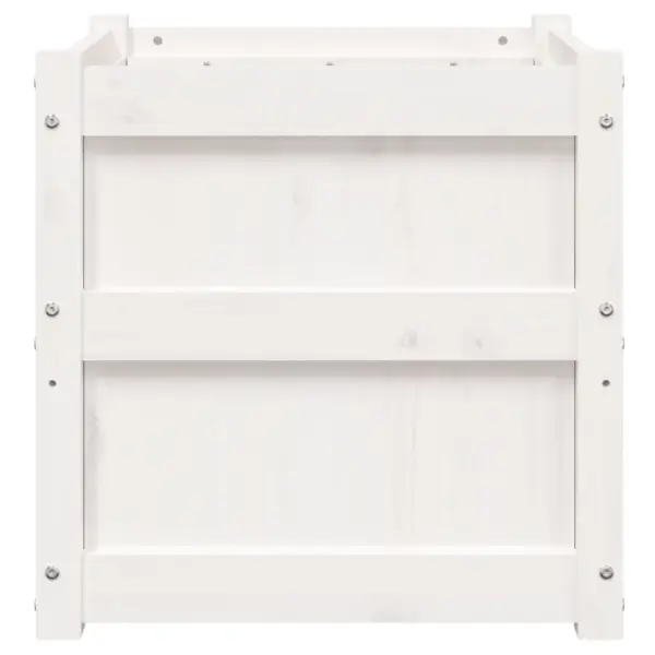 Aia taimekastid 2 tk, valge täismännipuit, 50 x 50 x 50 cm – 6