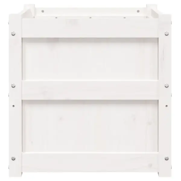 Aia taimekastid 2 tk, valge täismännipuit, 50 x 50 x 50 cm – 7