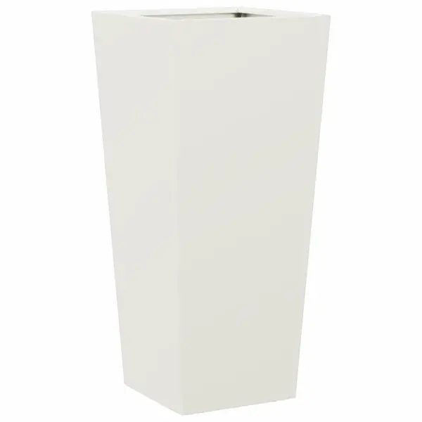 Kõrged aia taimekastid põhjaga, 2 tk, valge külmvaltsitud teras, 35 x 35 x 75 cm – 8