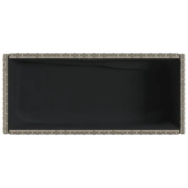 Aia taimekastid riiuliga, 2 tk, hall polürotang, 90 x 40 x 75 cm – 9