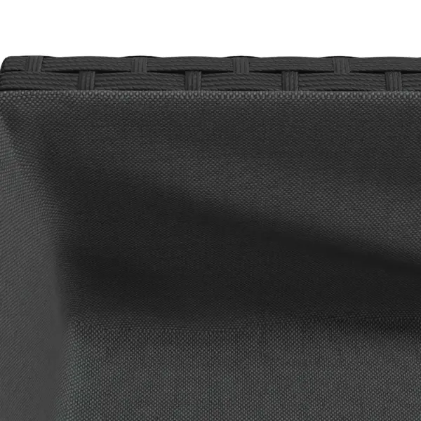 Aia taimekastid riiuliga, 2 tk, must polürotang, 90 x 40 x 75 cm – 11